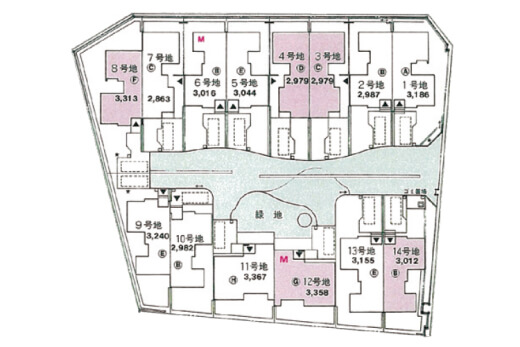 三原台タウンハウス配置図