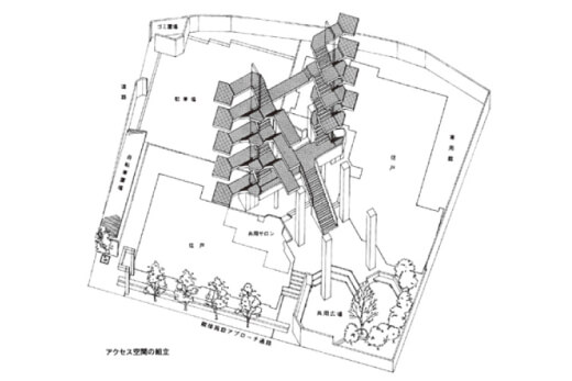 共通の階段から各戸への図