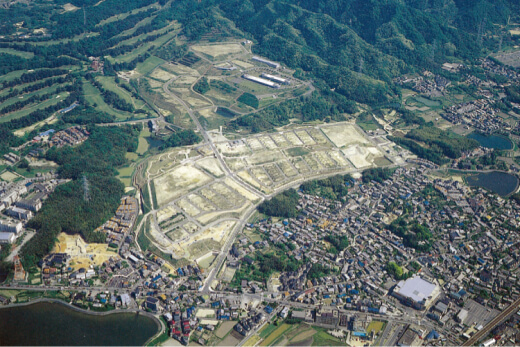 枚方津田団地の俯瞰写真