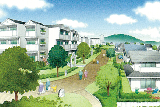 低層住宅の完成予想図