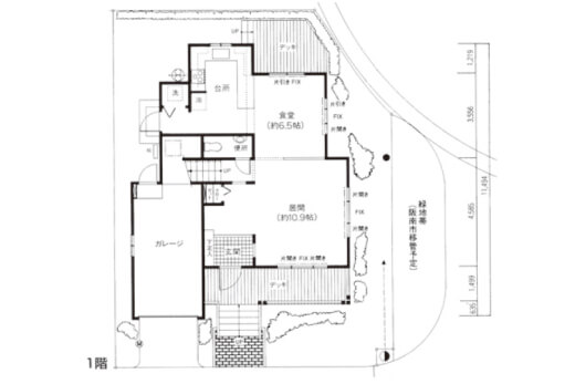 輸入住宅の平面図