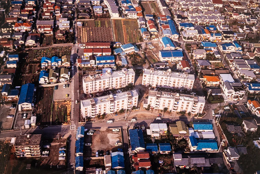 石橋西団地上空写真