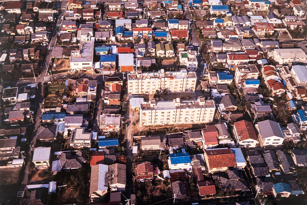 石橋団地上空写真