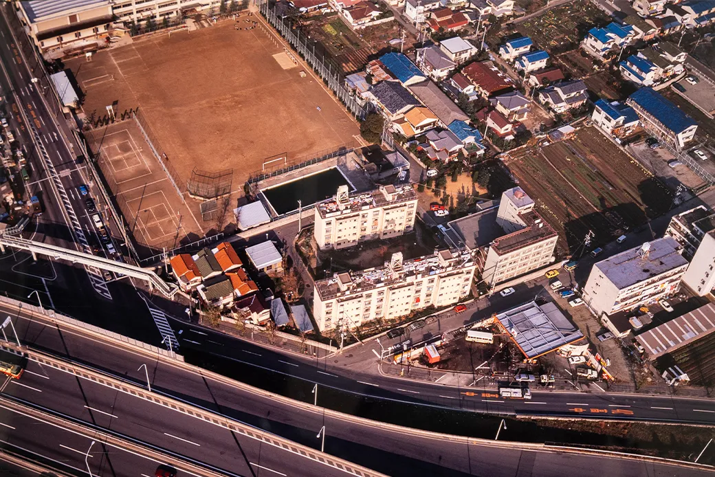 神田町団地上空写真