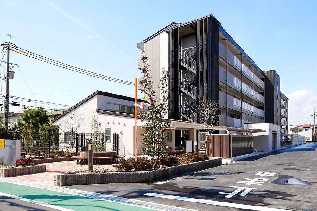 OPH石橋テラスと敷地内に併設する「てしまの森」