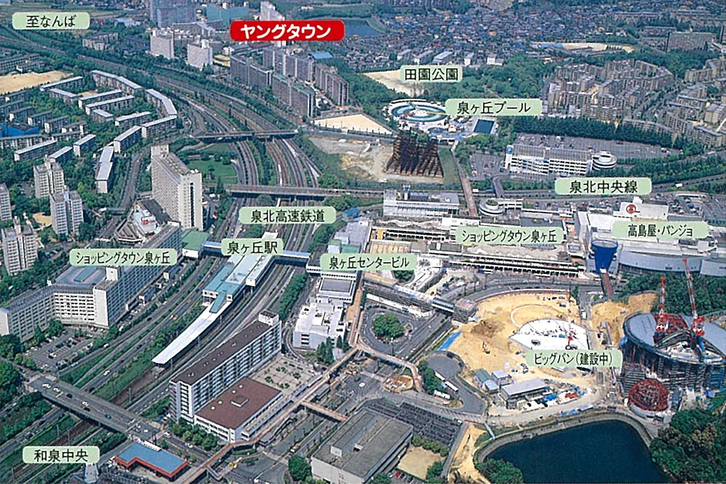 ヤングタウンの周辺施設（当時）