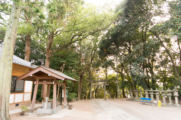 「村野神社」へは徒歩約13分で着くので運動にもピッタリ！