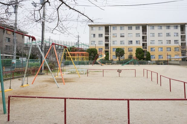 下田部団地内 各区画にある公園