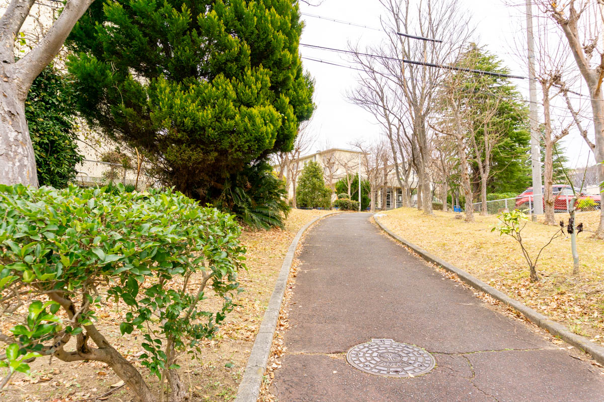 晴美台B団地:遊歩道