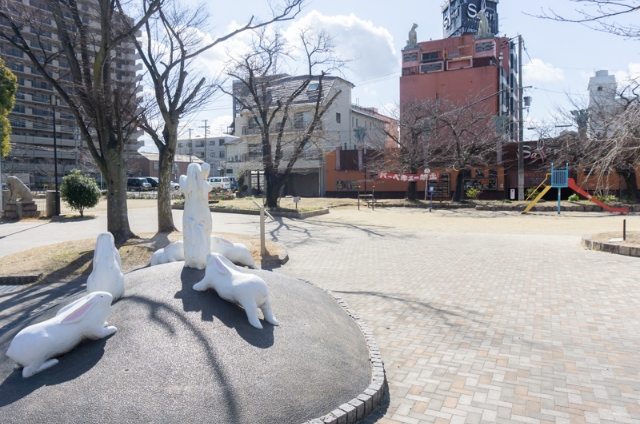 住吉大社宿院頓宮の隣の公園