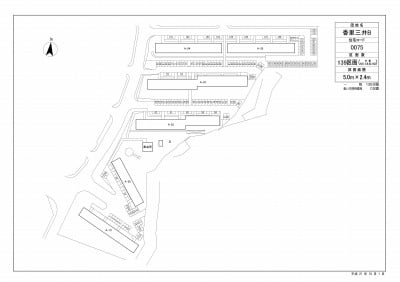 香里三井Ｂ団地駐車場　駐車場地図